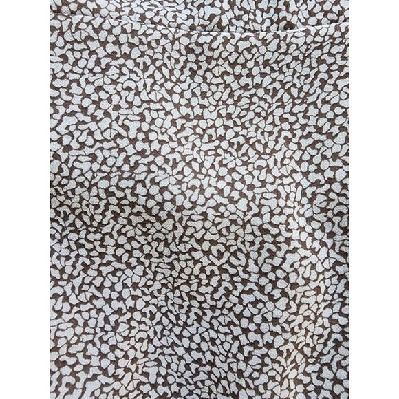 MSK Taupe and Cream Long Sleeve Belted Ditsy Print Midi Dress Size  12 - Picture 13 of 13